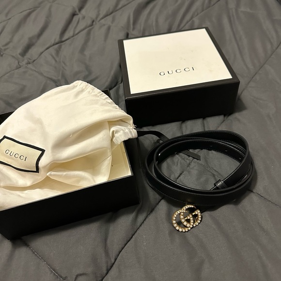 Gucci leather pearl belt - Picture 2 of 4